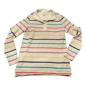 Southern Tide multi color stripes polo type thin Sweatshirt